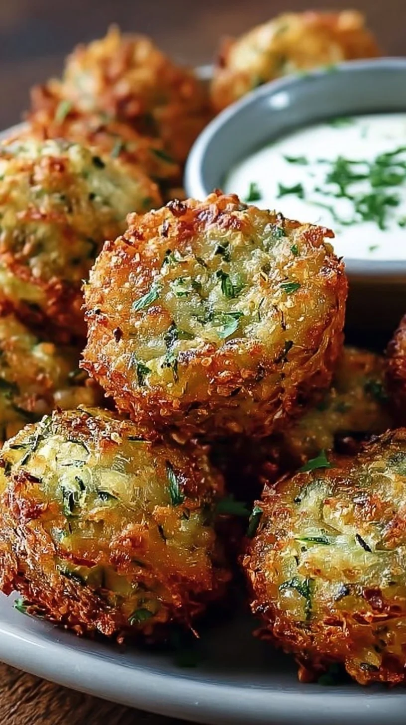 How to Make Crispy Zucchini Garlic Bites – A Savory Appetizer Recipe 1 Crispy zucchini garlic bites served as a delicious appetizer