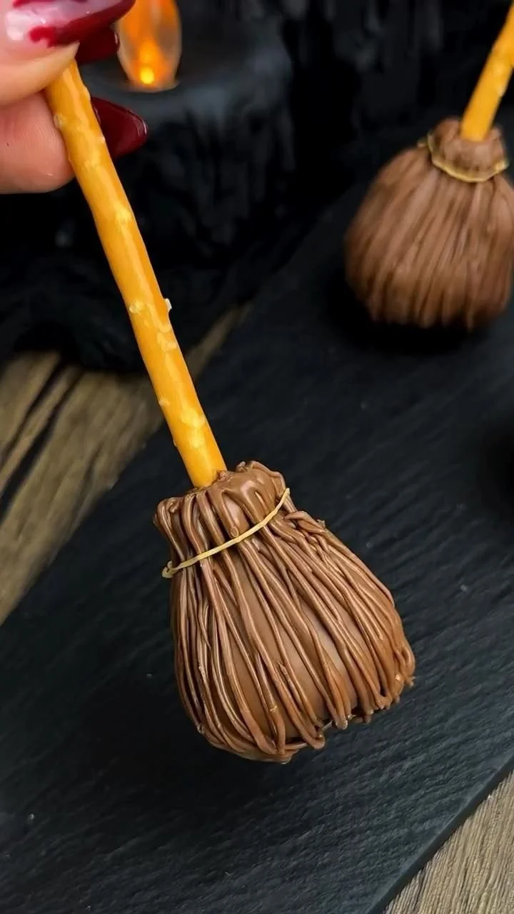 Strawberry Witch Brooms 1 Strawberry Witch Brooms for Halloween decorations and witch-themed events