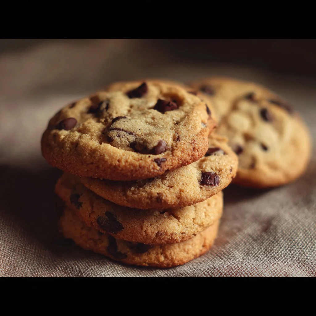 Freshly baked bakery style chocolate chip cookies on a cooling rack