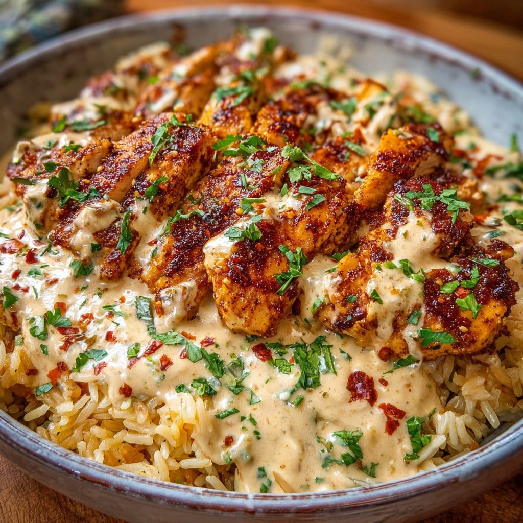 Creamy Cajun Chicken and Rice Bowl