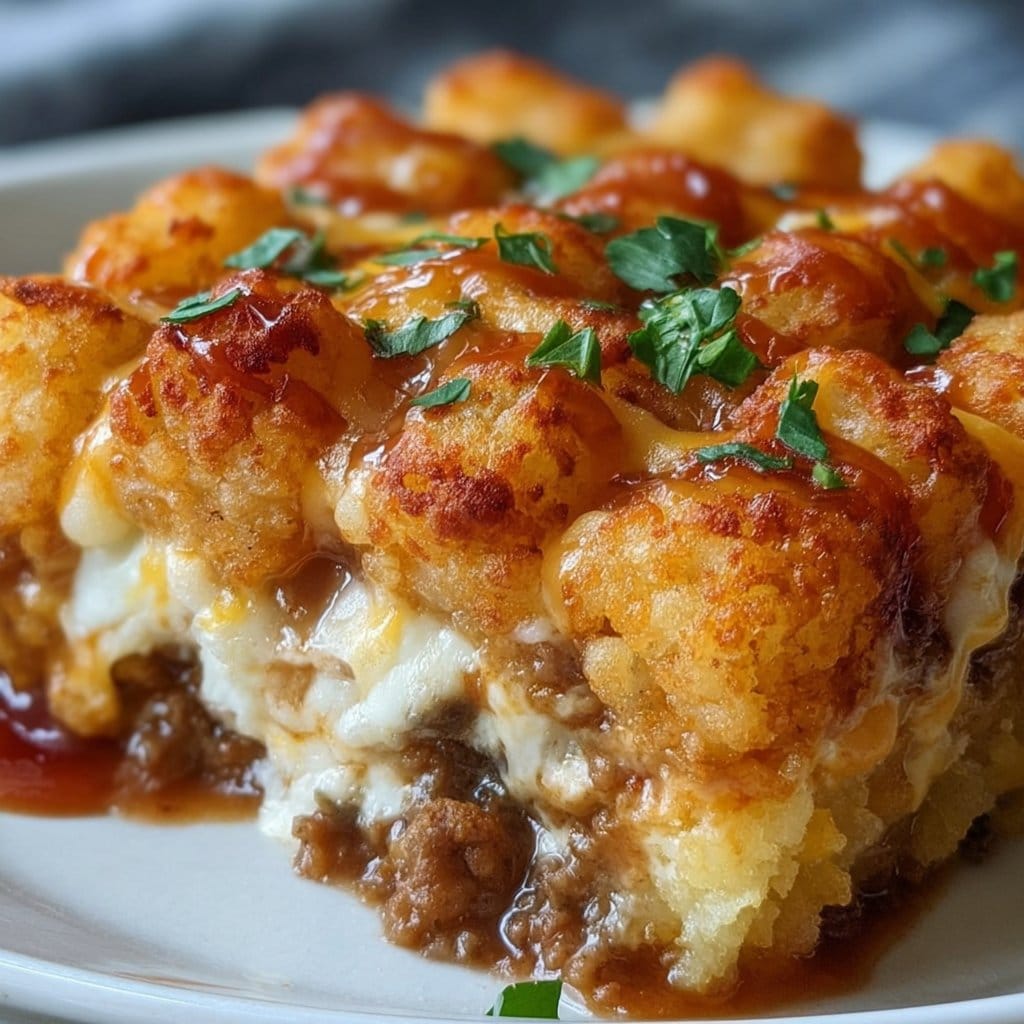 Tater Tot Casserole (No Condensed Soup)