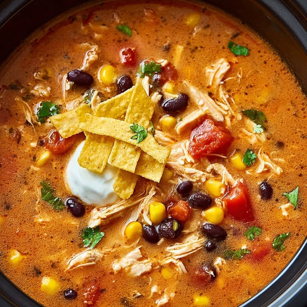 Crockpot Chicken Tortilla Soup 2 Crockpot Chicken Tortilla Soup