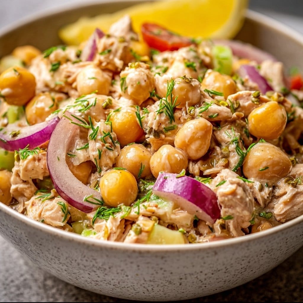 Simple Tuna Garbanzo Bean Salad