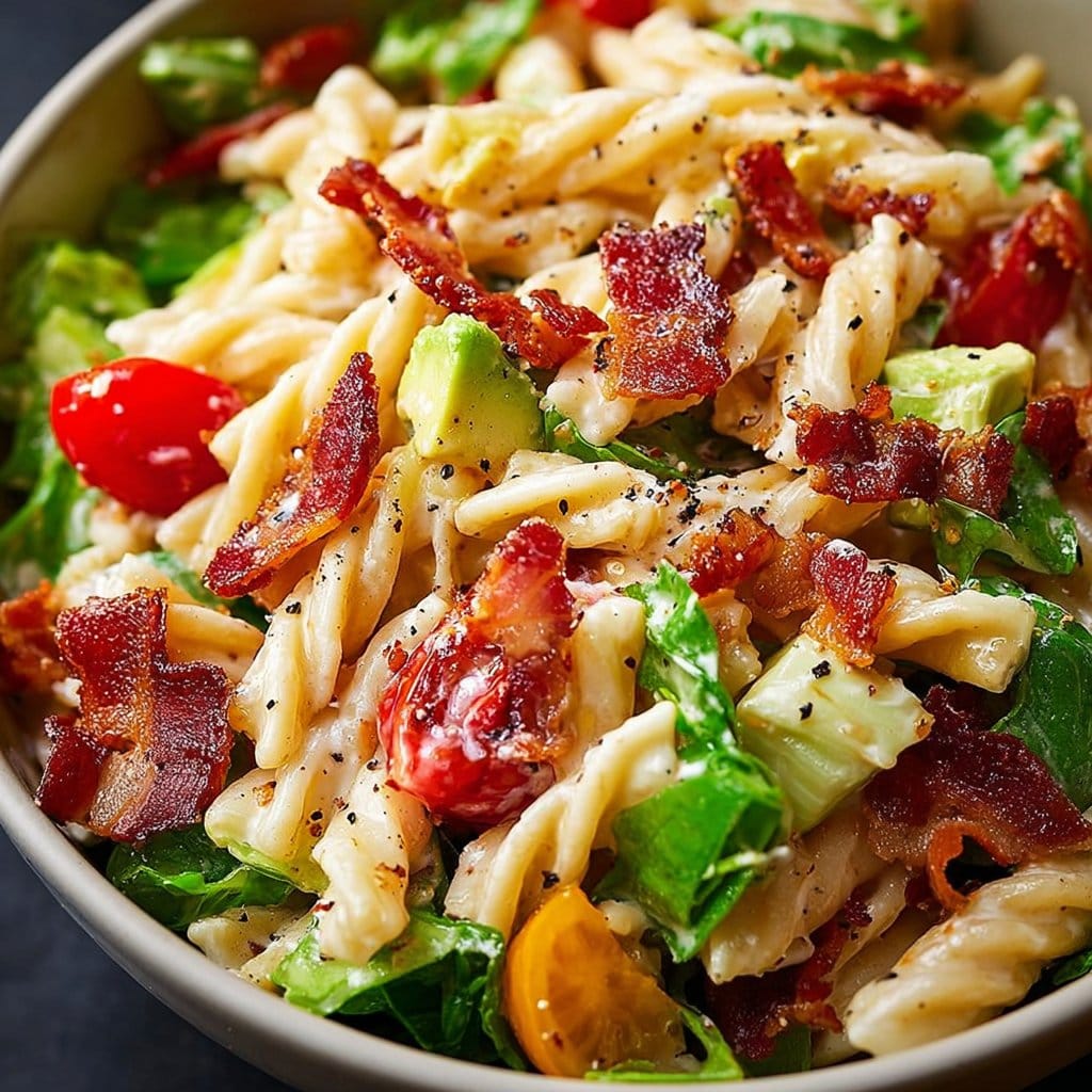 Best Gluten Free Dairy Free BLT Pasta Salad