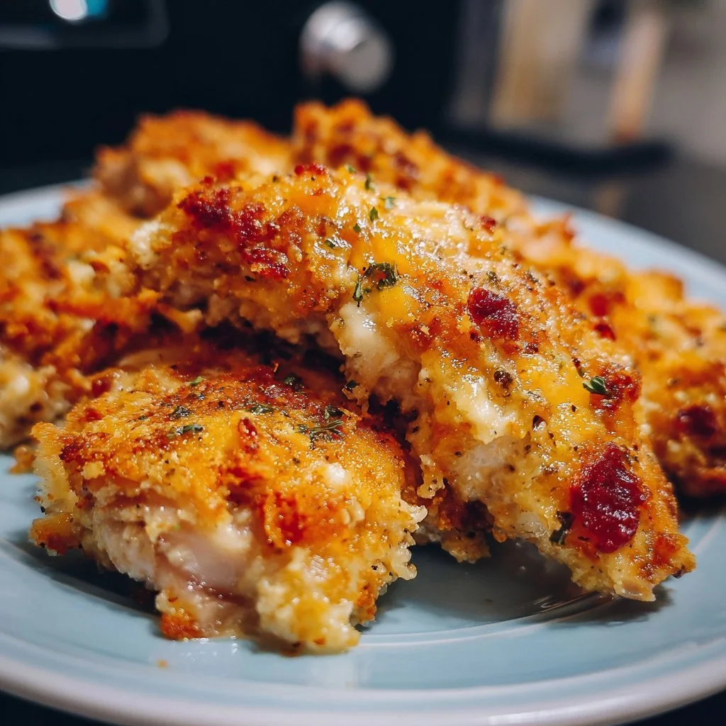 A bowl of cozy Crack Chicken served with herbs and spices.