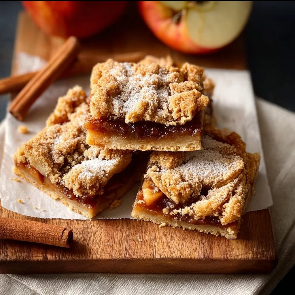 Healthy apple pie bars made with fresh apples and wholesome ingredients