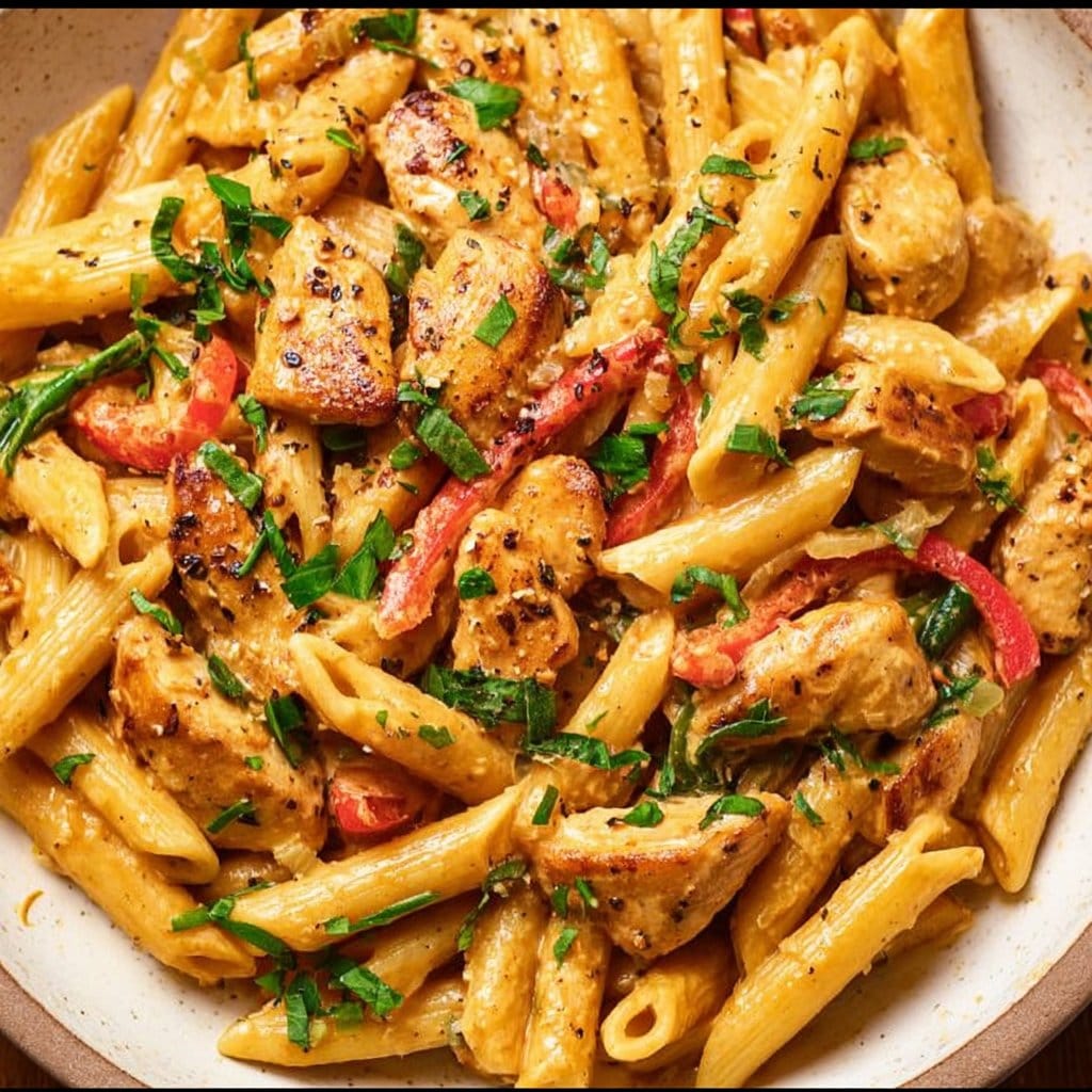Dairy Free and Gluten Free Cajun Chicken Pasta