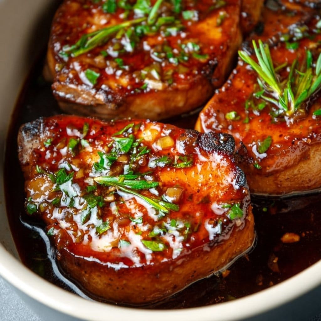 Slow Cooker Honey Garlic Pork Chops 2 Slow Cooker Honey Garlic Pork Chops