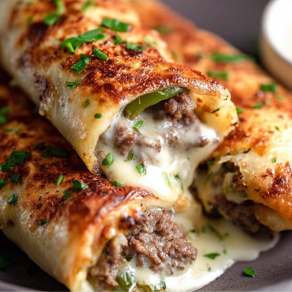 Keto Philly Cheesesteak Rolls