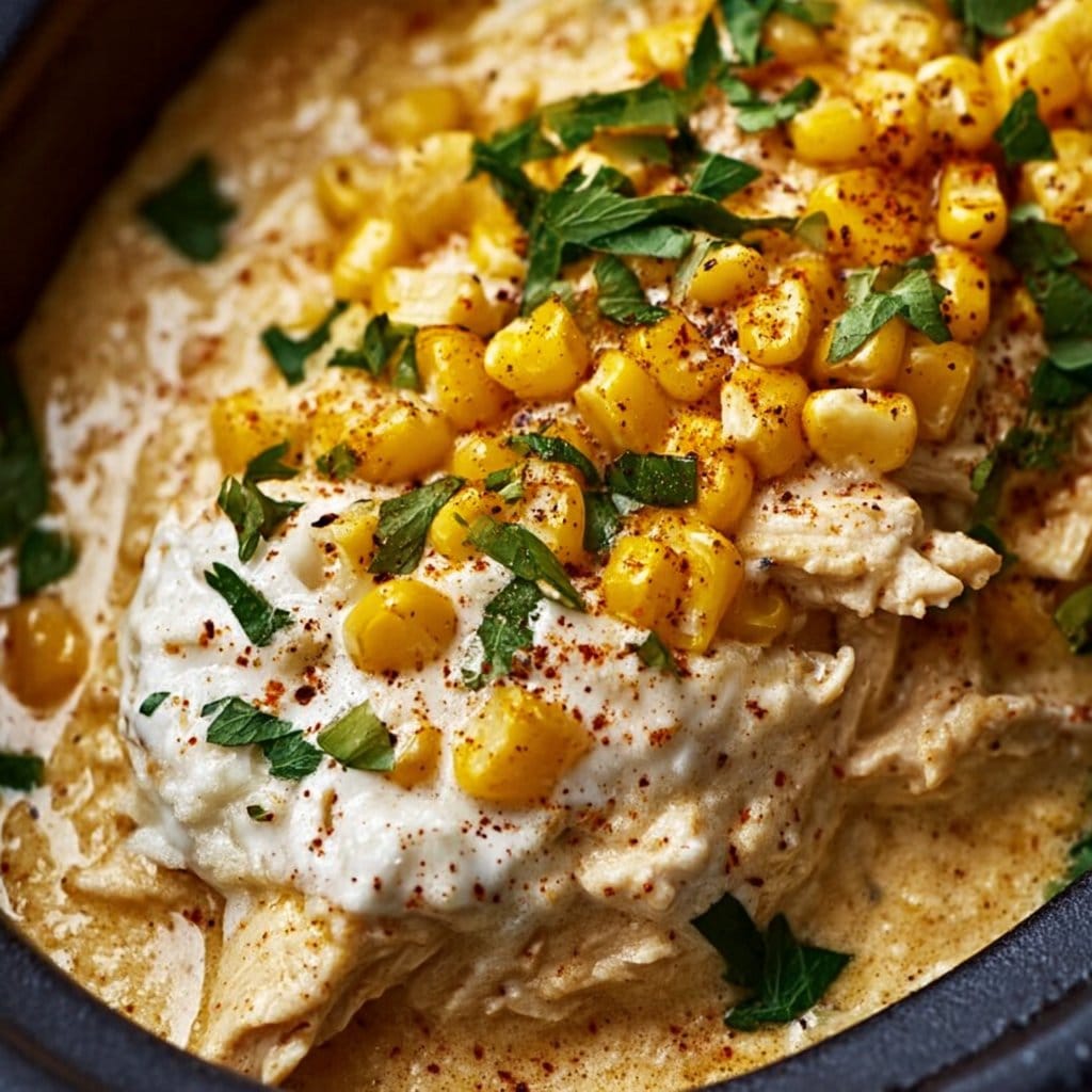 Slow Cooker Street Corn Chicken: Creamy Comfort in Every Bite