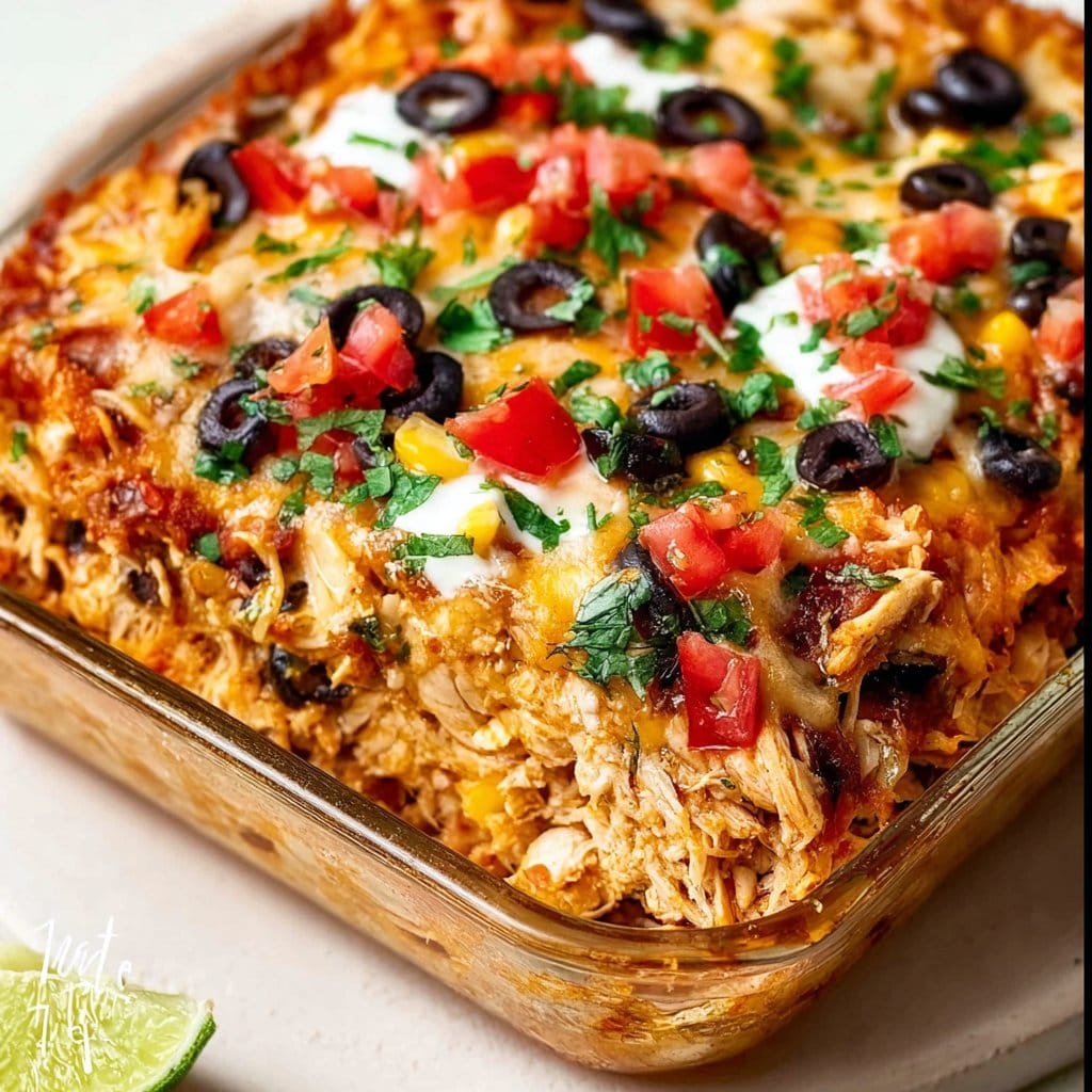 Easy Chicken Burrito Casserole 2 Easy Chicken Burrito Casserole