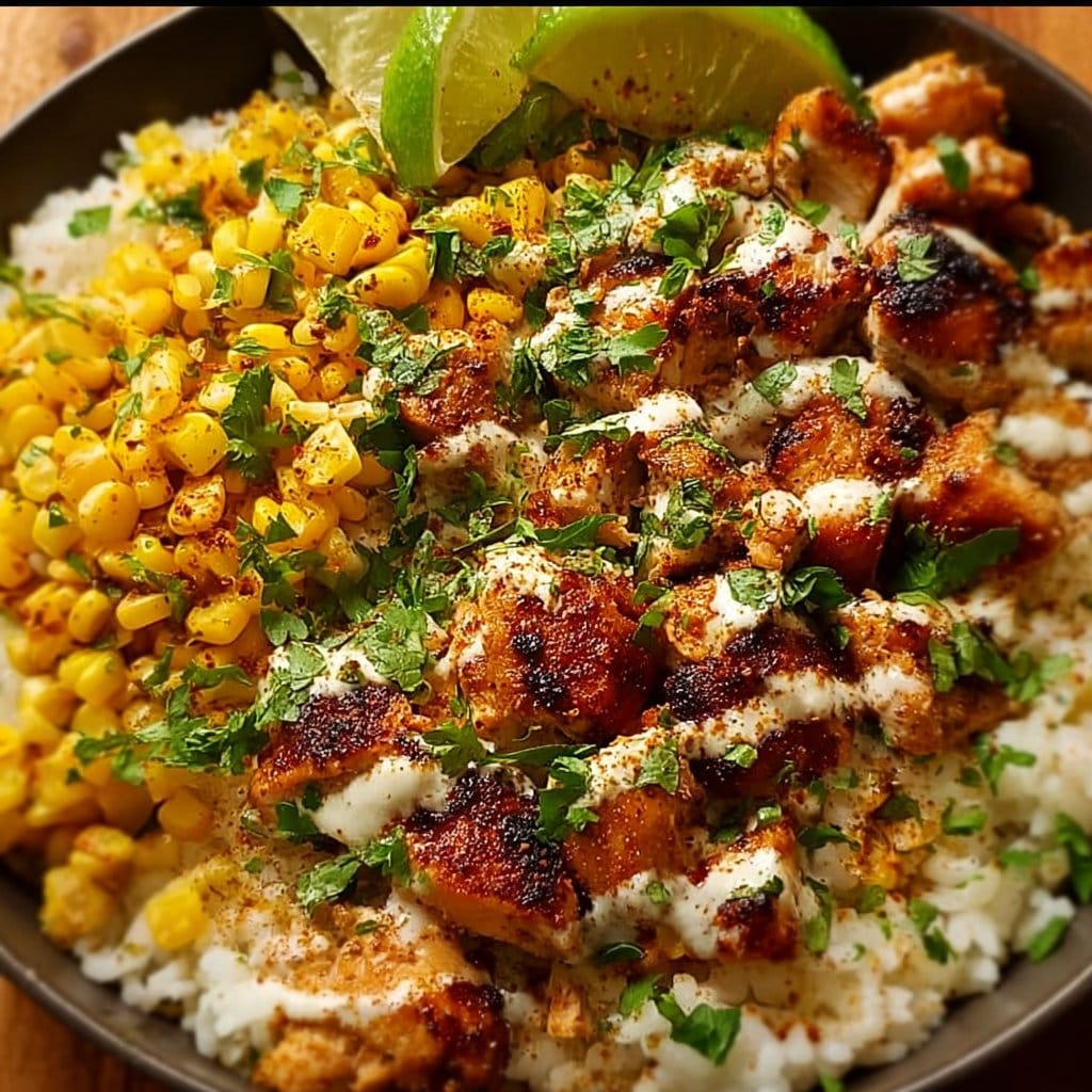 Street Corn Chicken Rice Bowl
