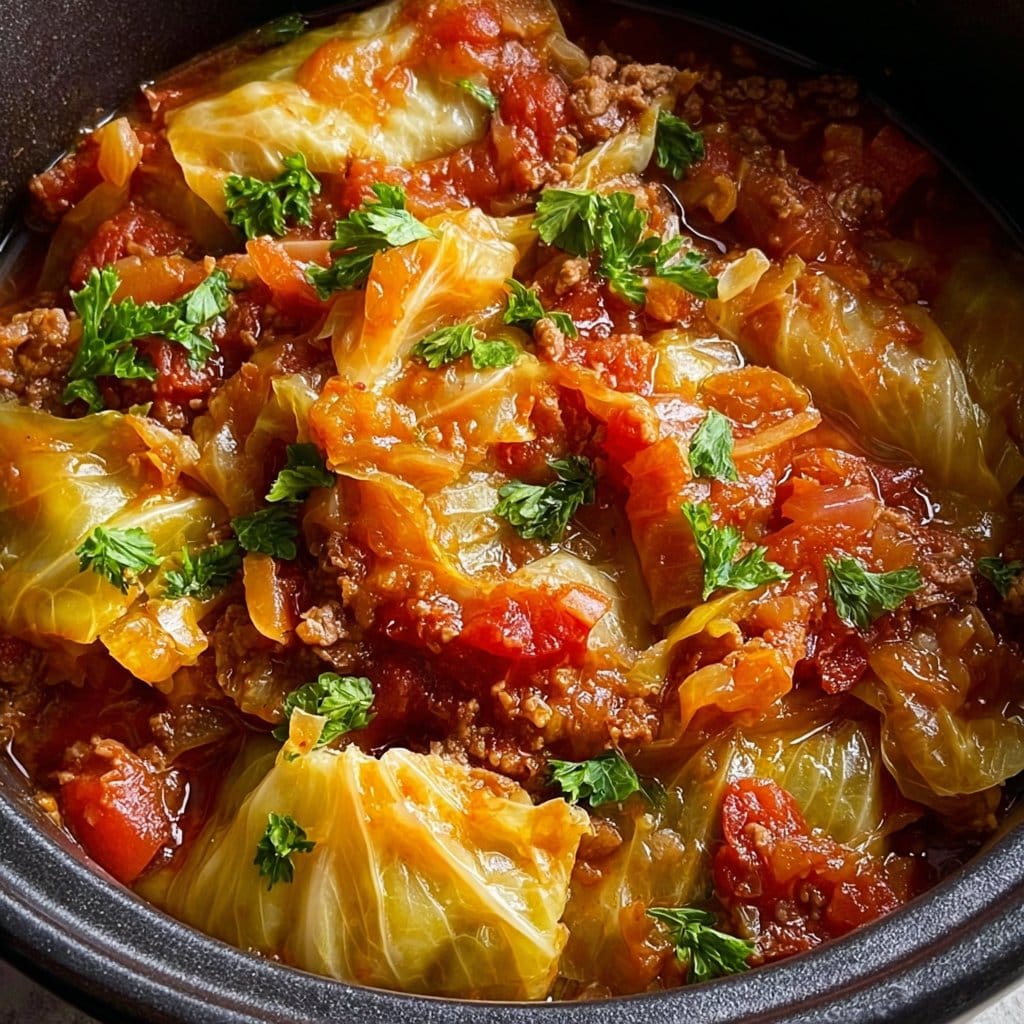 Slow Cooker Unstuffed Cabbage Rolls