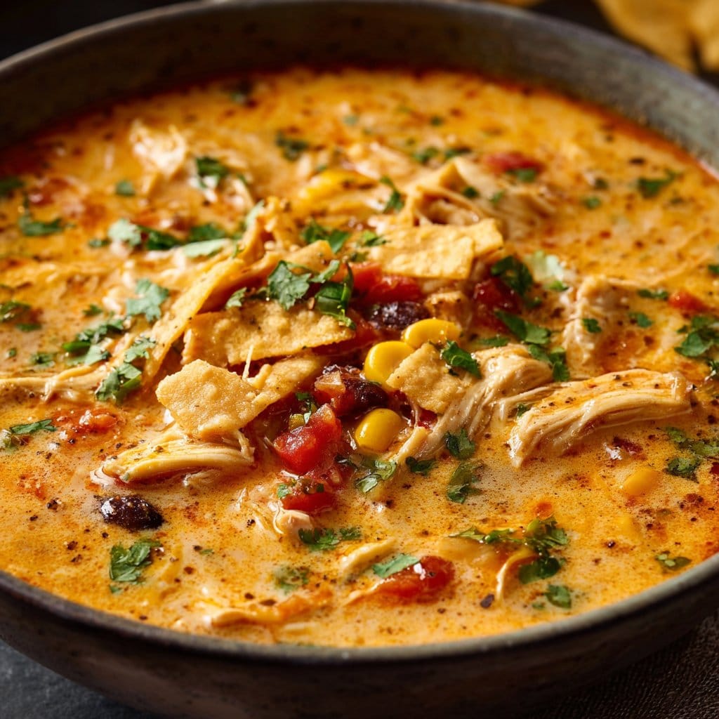 Creamy Chicken Tortilla Soup 2 Creamy Chicken Tortilla Soup