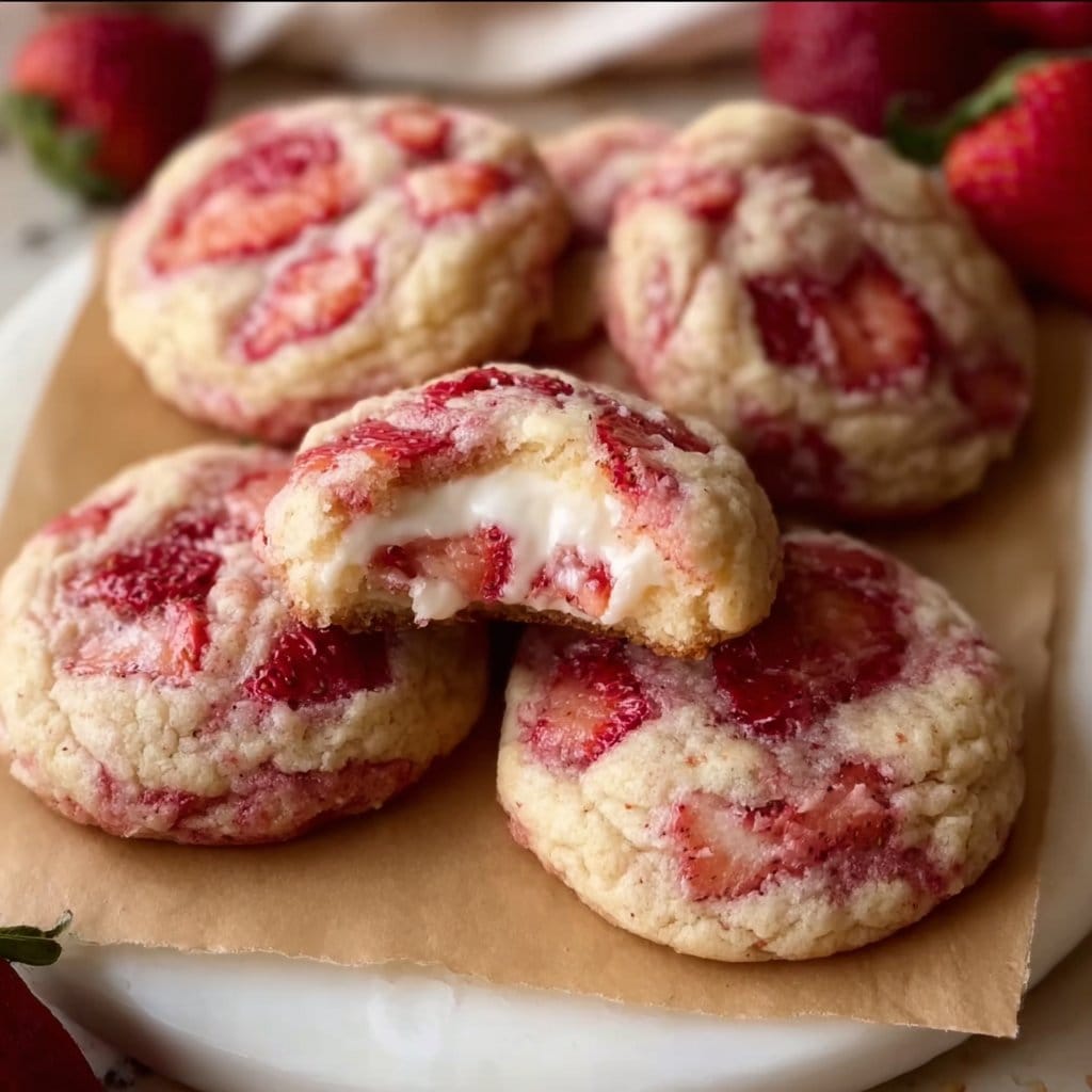 Strawberry Cheesecake Cookies