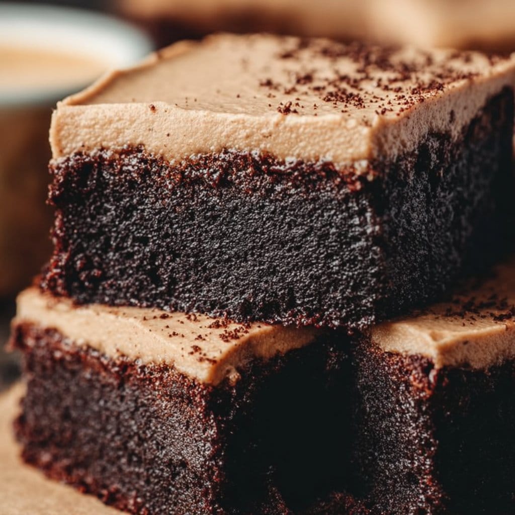 Frosted Coffee Brownies 2 Frosted Coffee Brownies