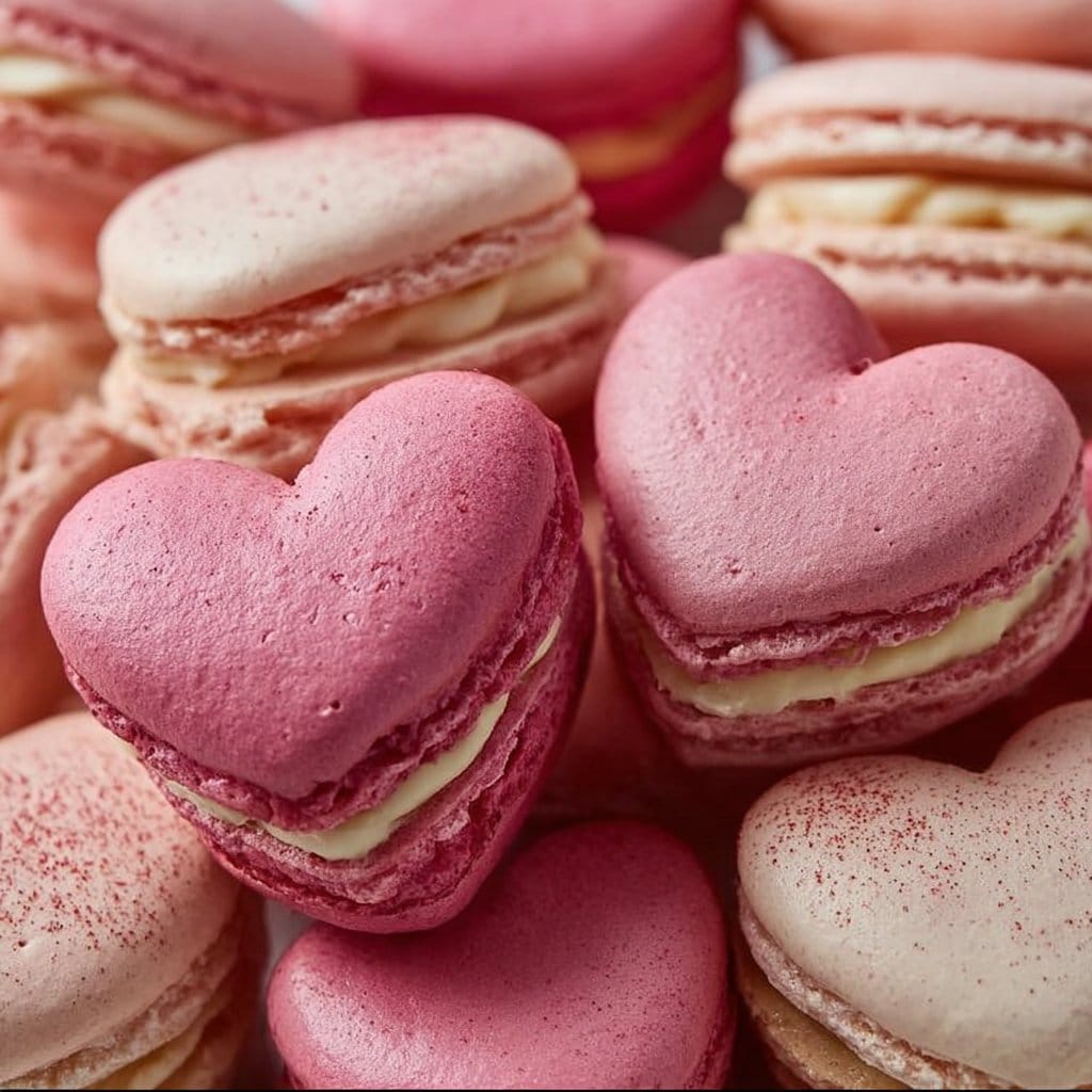 Heart-Shaped Macarons 2 Heart-Shaped Macarons