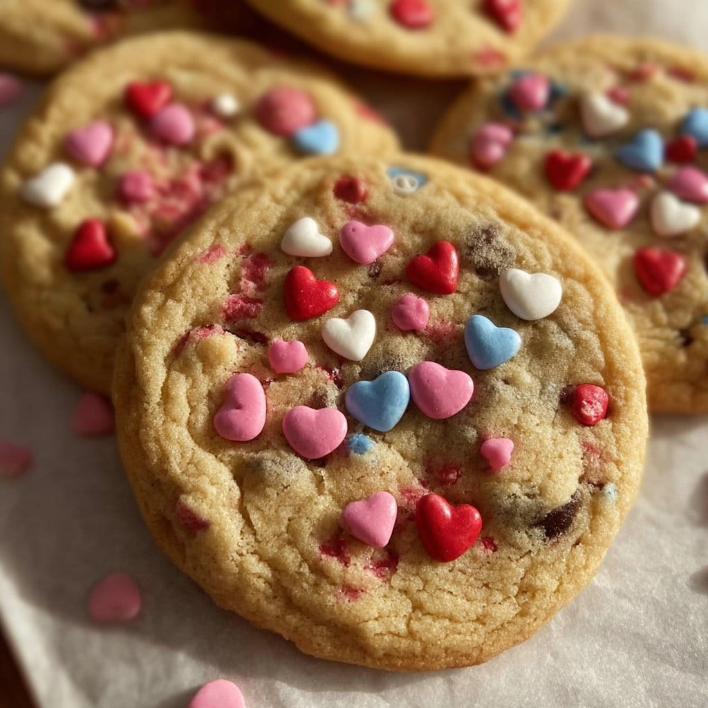 Valentine's Day M&M Cookies