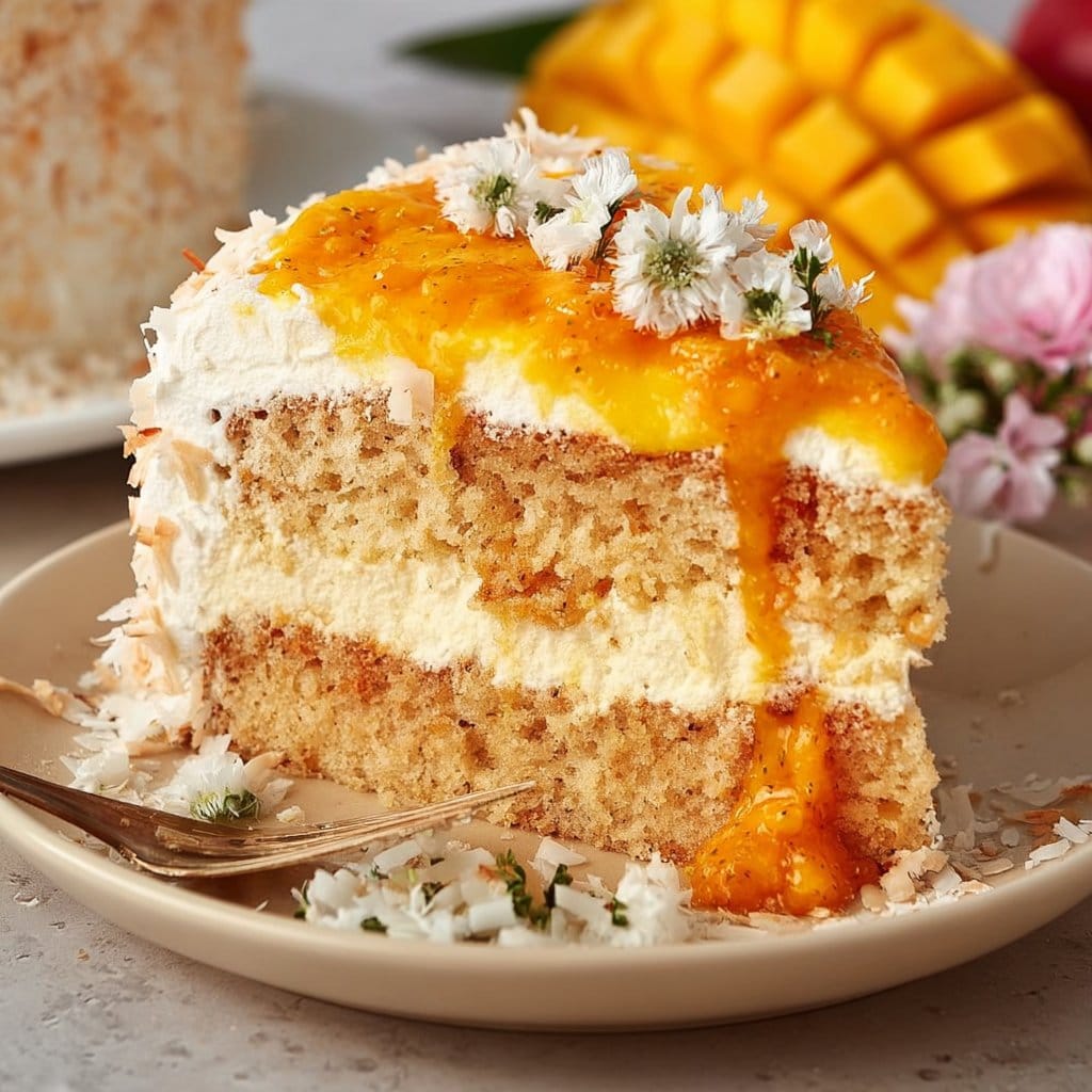 Vegan Mango Coconut Cake