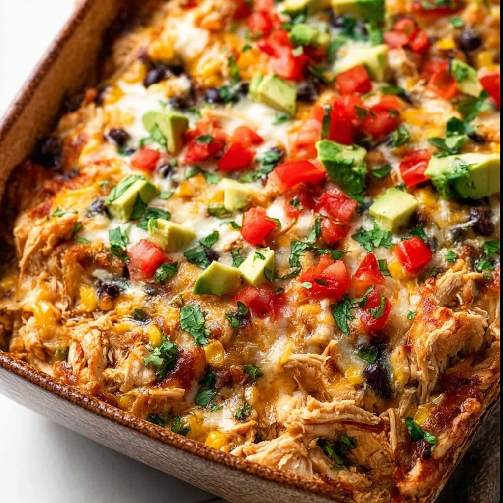 Easy Chicken Burrito Casserole