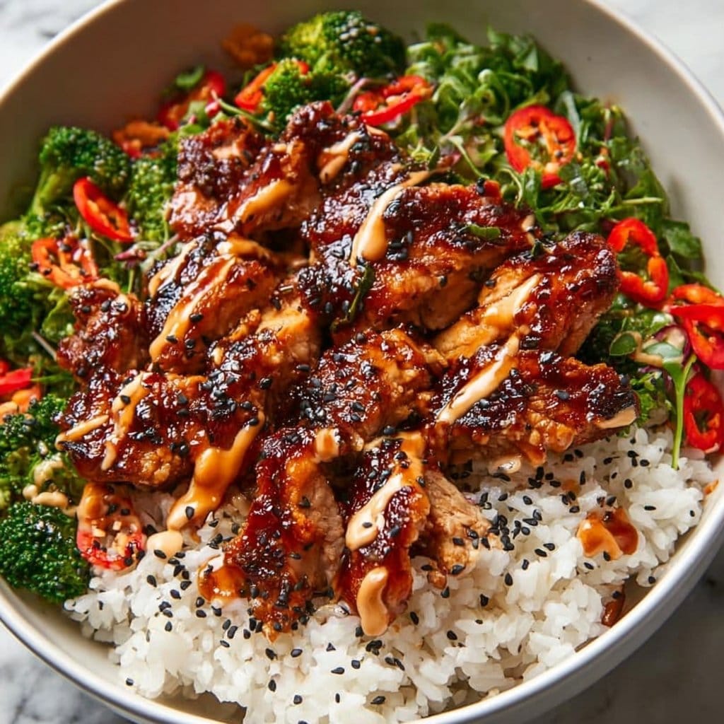 Sticky Chicken Rice Bowls 2 Sticky Chicken Rice Bowls