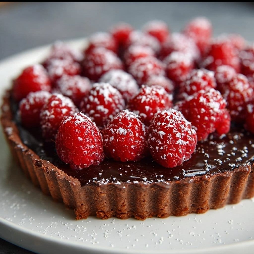 Easy Chocolate Raspberry Tart
