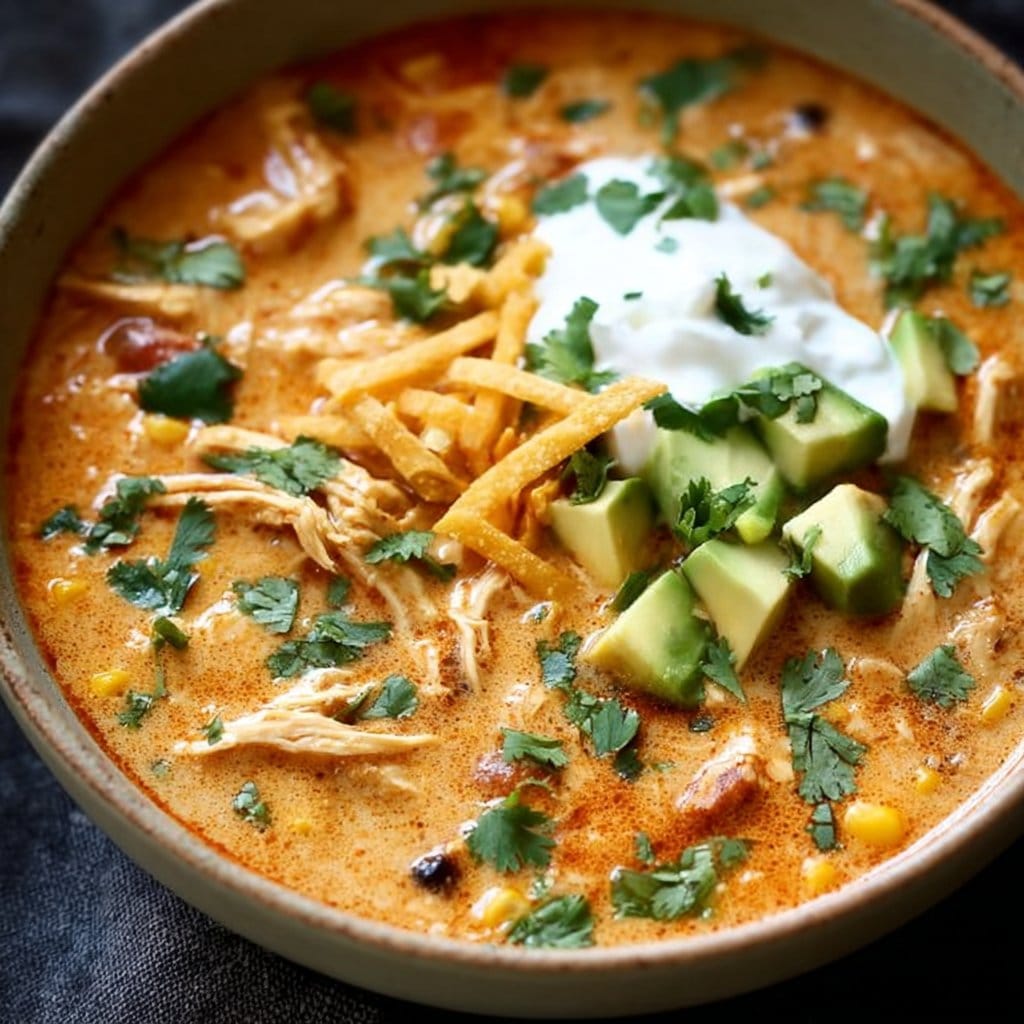 Creamy Chicken Enchilada Soup 2 Creamy Chicken Enchilada Soup