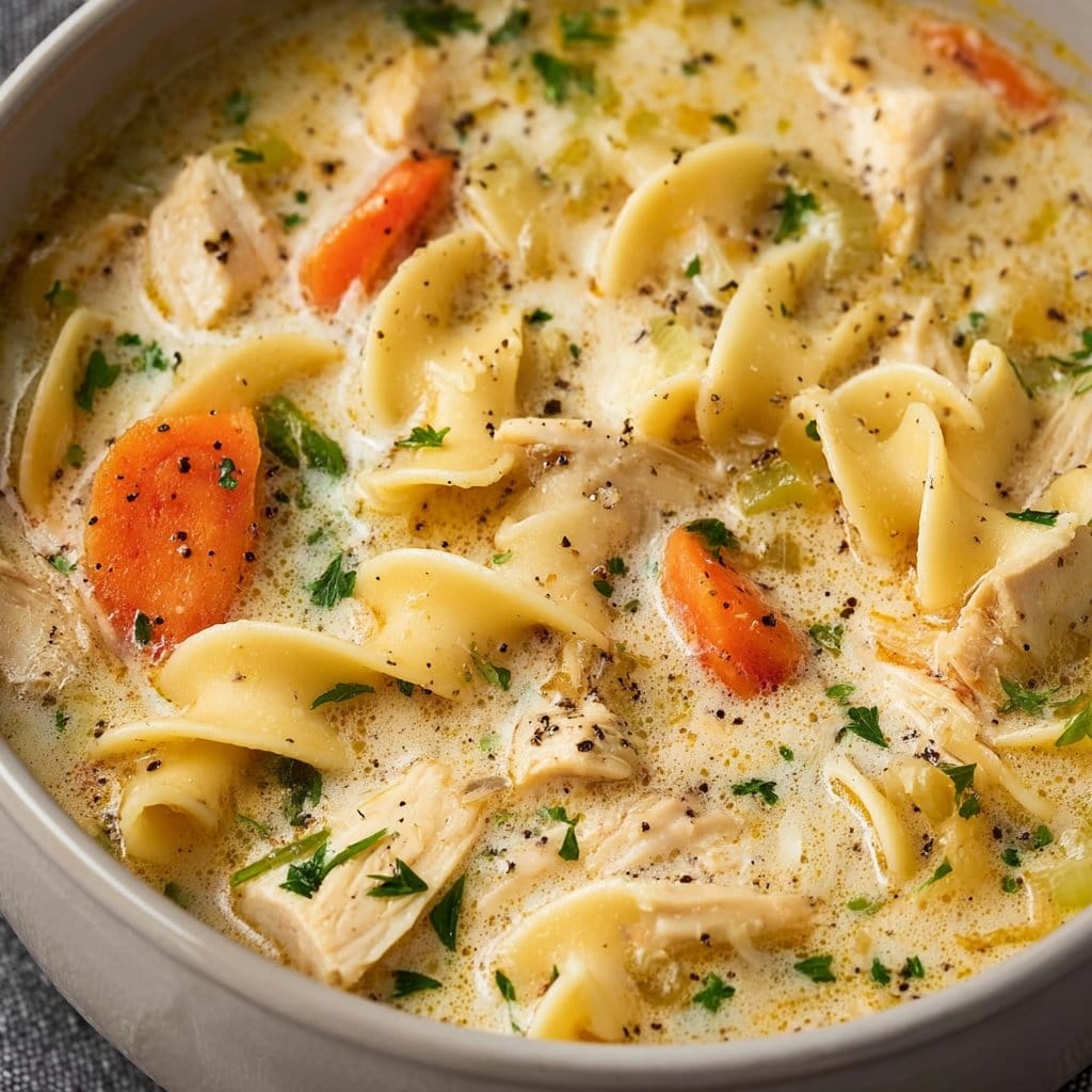 Creamy Chicken Noodle Soup 2 Creamy Chicken Noodle Soup