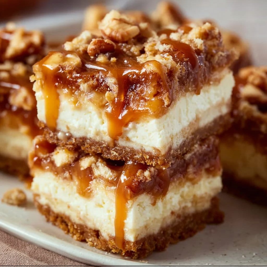 Caramel Apple Cheesecake Bars