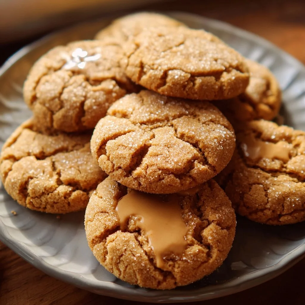 Brown Sugar Maple Cookies 1 Delicious Brown Sugar Maple Cookies displayed on a rustic wooden table.