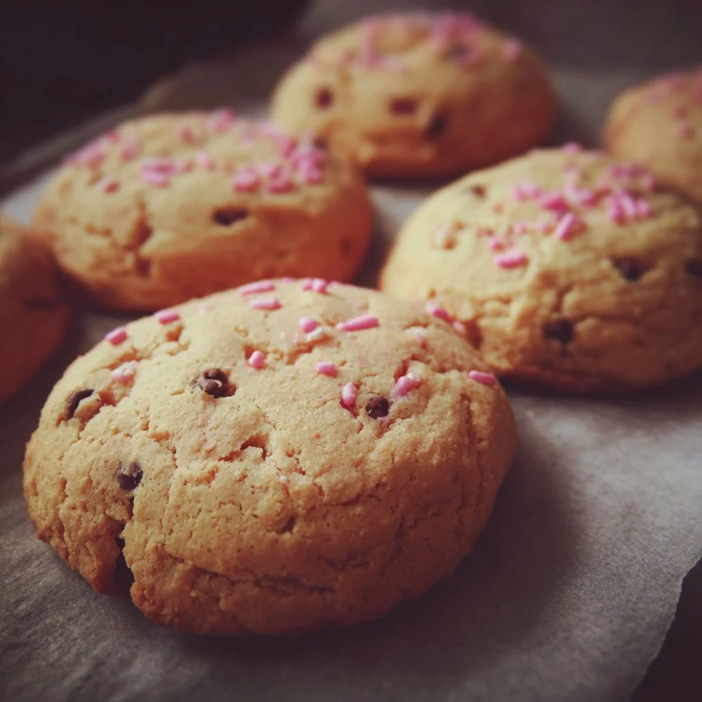 Delicious Crumbl Cookies presented on a colorful platter
