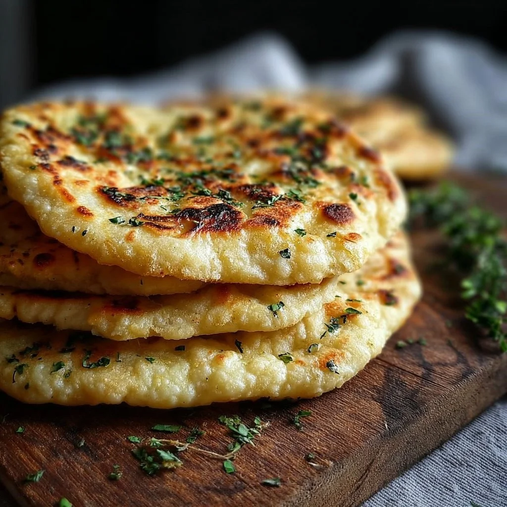 Homemade gluten-free flatbread made with five simple ingredients.