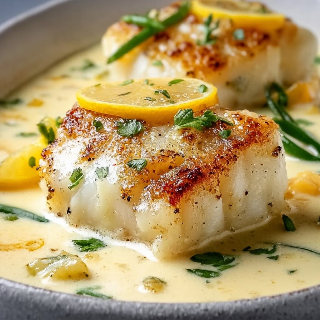 Baked Cod in Coconut Lemon Cream Sauce 2 Baked Cod in Coconut Lemon Cream Sauce