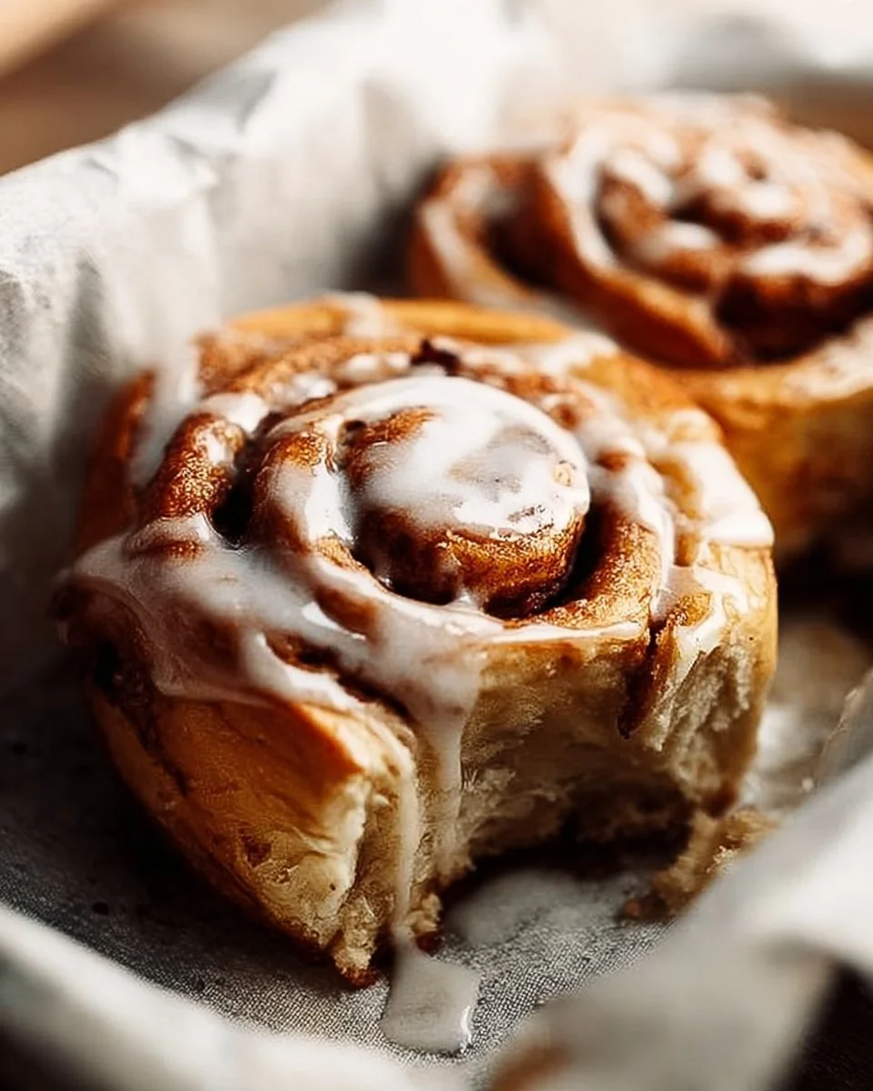 Gluten Free Cinnamon Rolls 1 Delicious gluten free cinnamon rolls topped with creamy icing