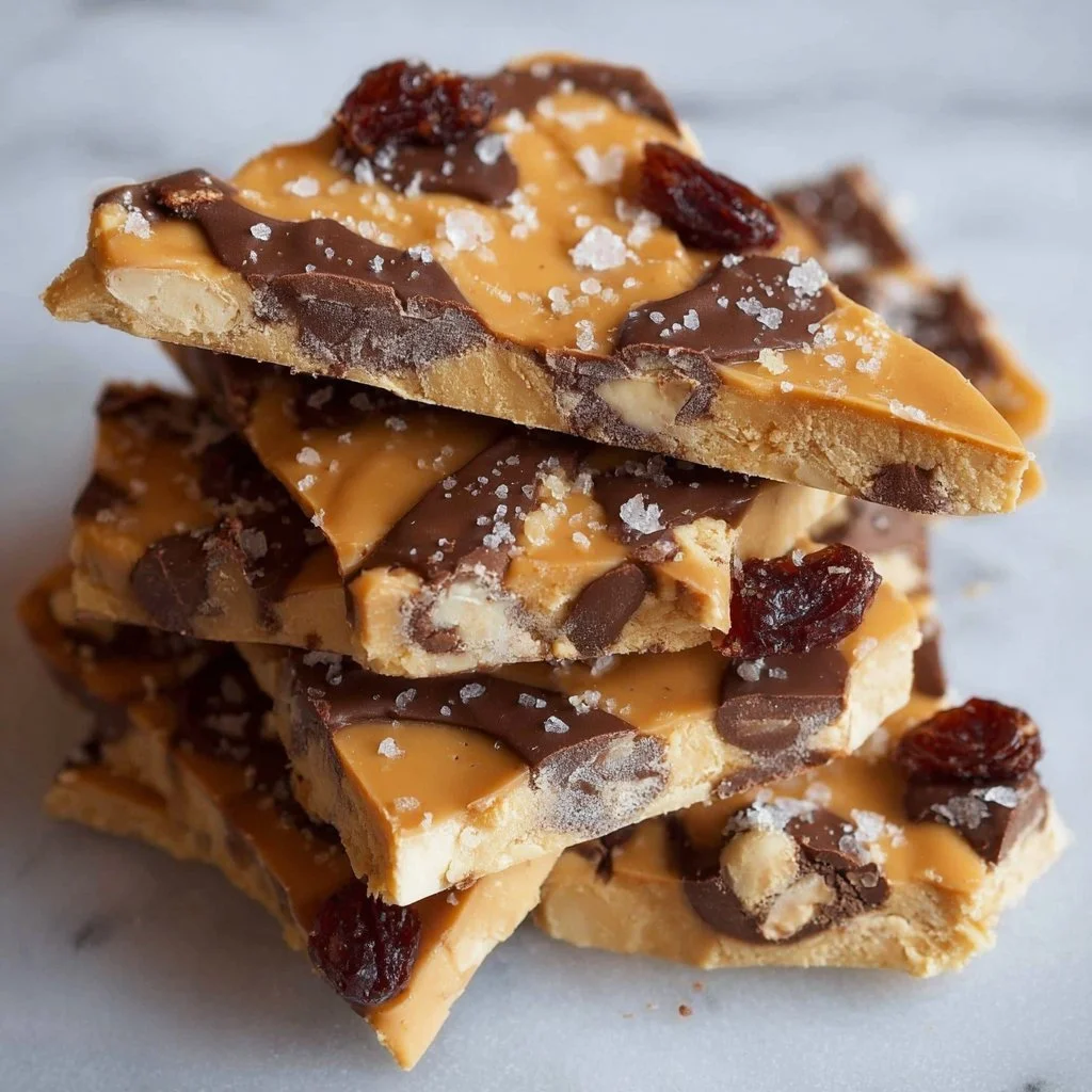 Healthy cookie dough bark made with wholesome ingredients for a nutritious treat.