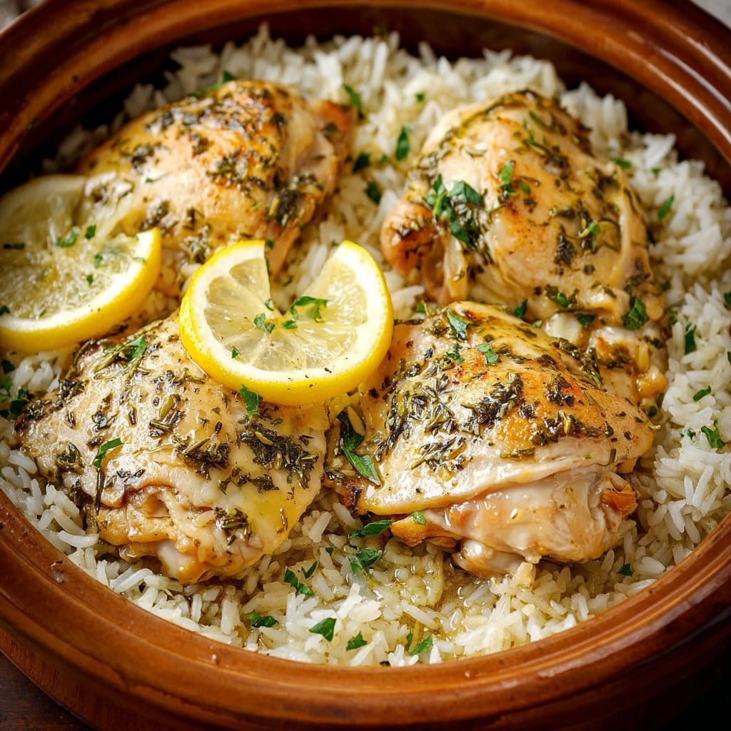 Slow Cooker Lemon Herb Chicken with Rice 2 Slow Cooker Lemon Herb Chicken with Rice