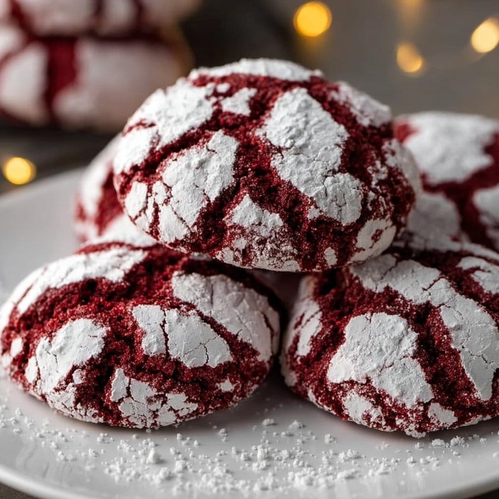 Red Velvet Crinkle Cookies 2 Red Velvet Crinkle Cookies