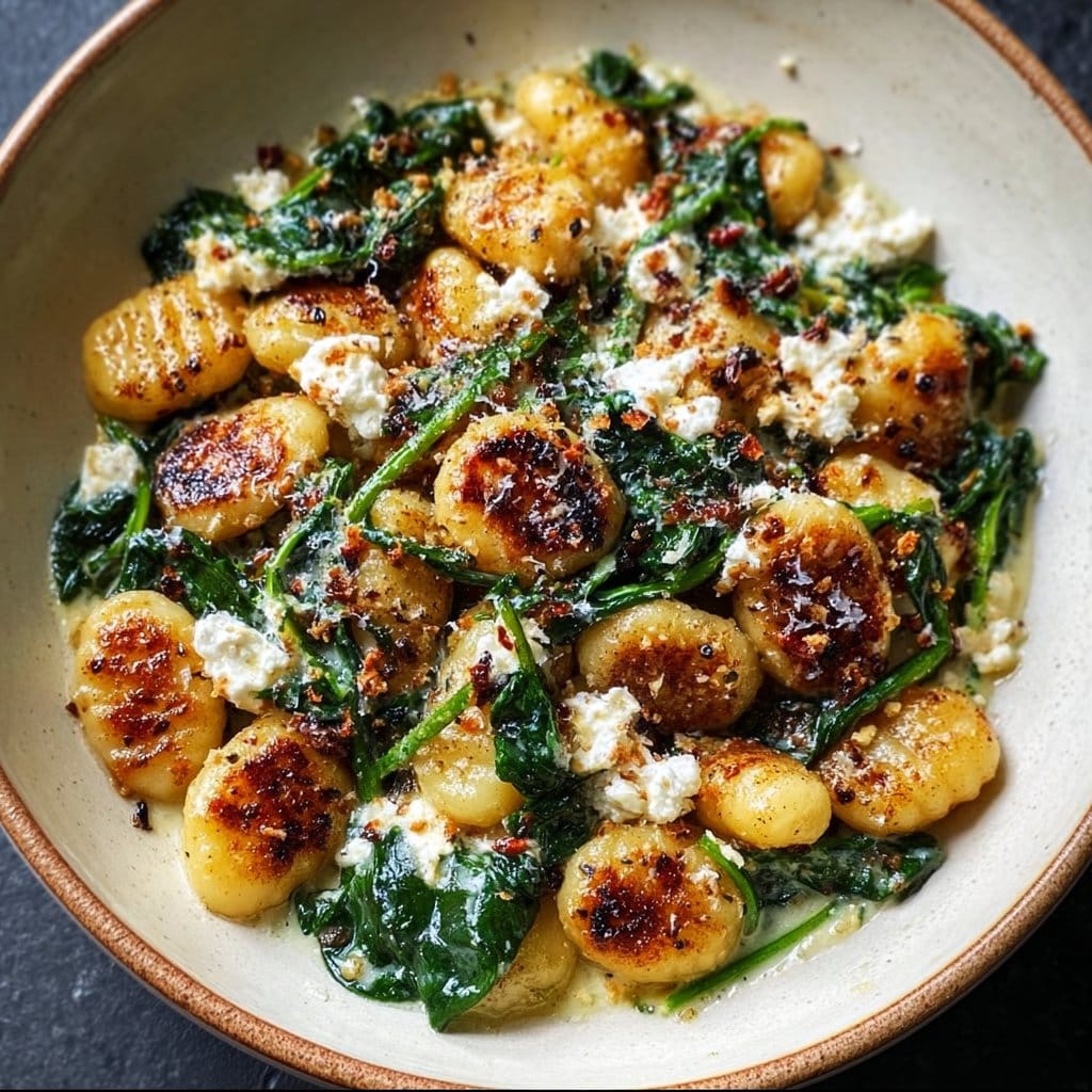 Creamy Gnocchi with Spinach and Feta 2 Creamy Gnocchi with Spinach and Feta