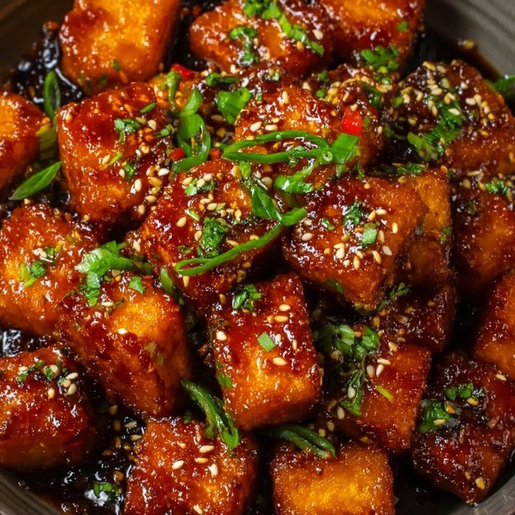 Crispy Honey Garlic Tofu