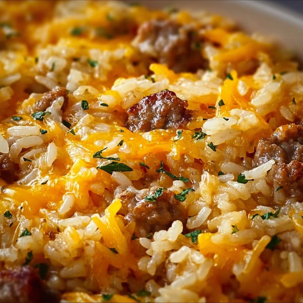 Cheesy Hamburger Rice Casserole