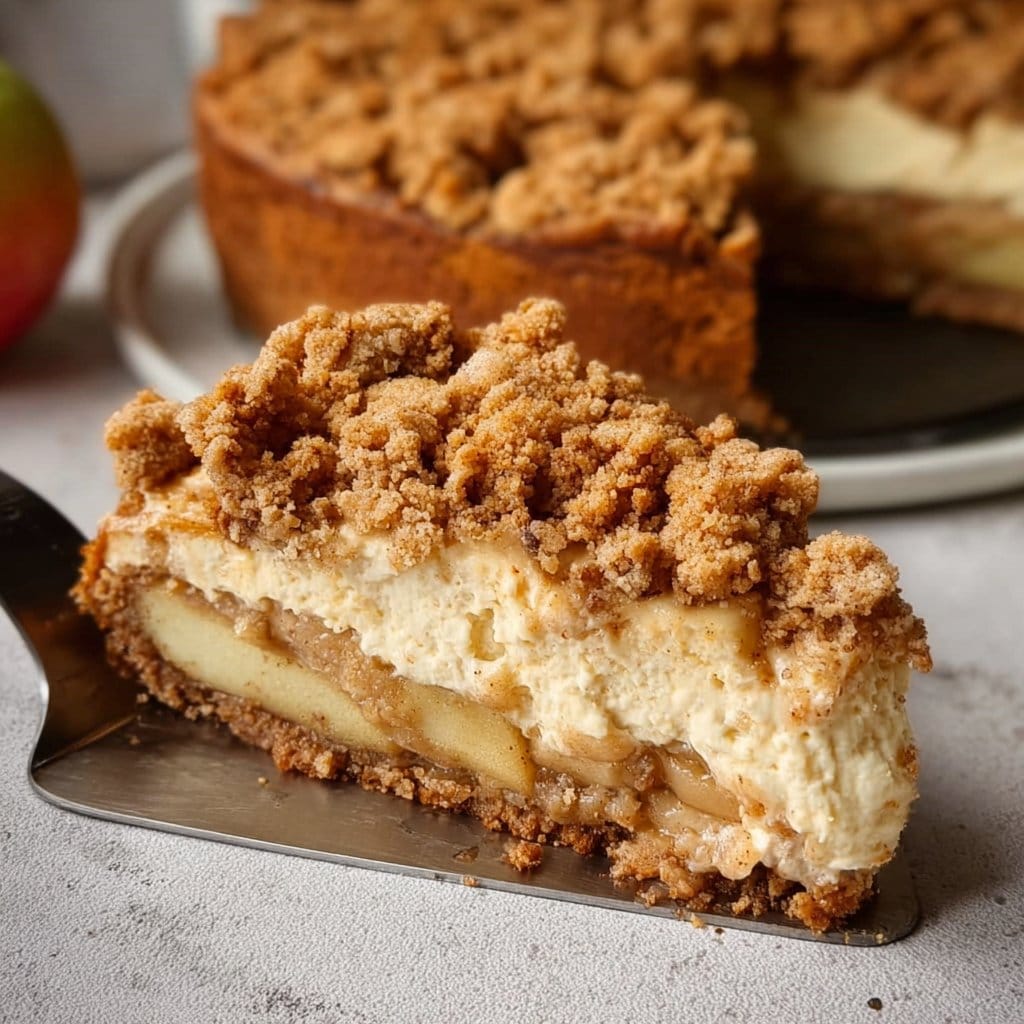 Vegan Apple Crumble Cheesecake