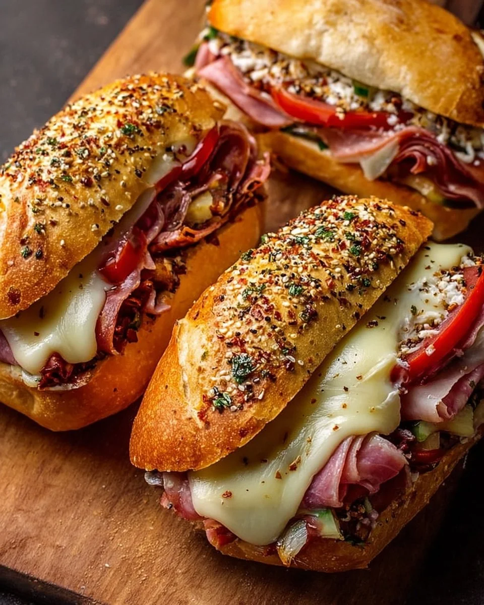 Baked Italian Sub Sandwiches