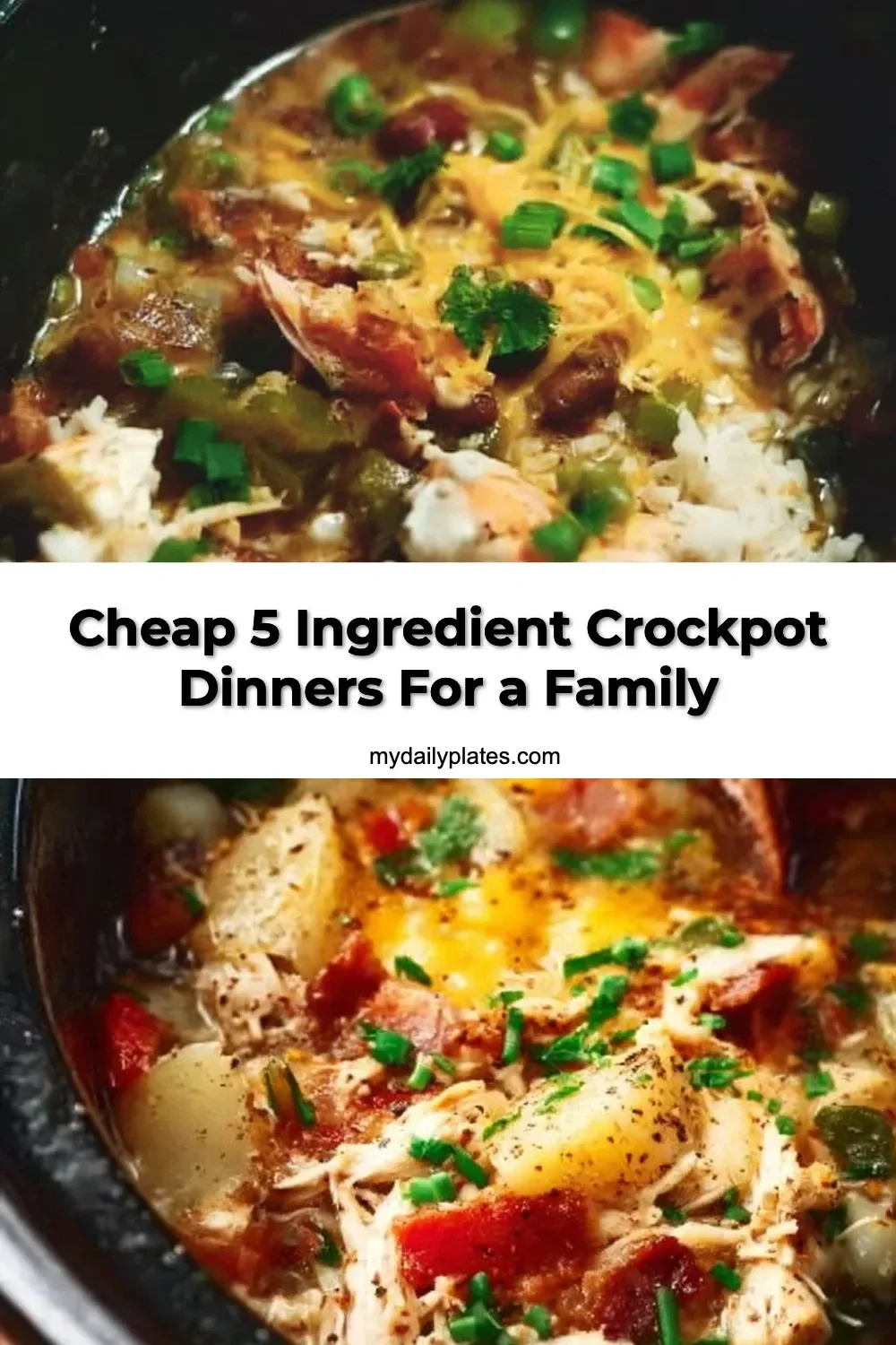Cheap 5 Ingredient Crockpot Dinners For a Family