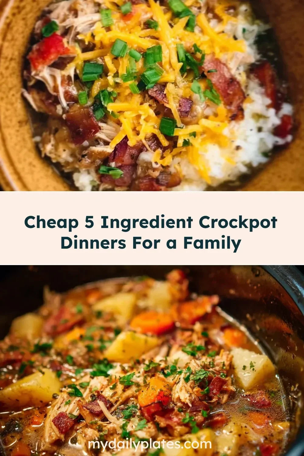 Cheap 5 Ingredient Crockpot Dinners For a Family
