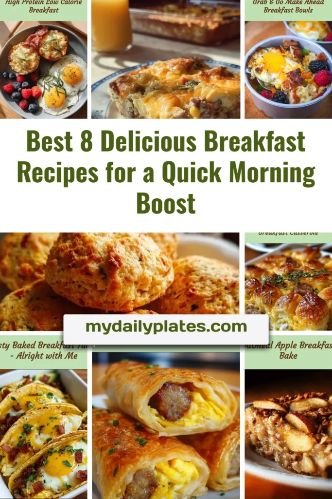 Delicious breakfast recipes for a quick and energizing morning meal