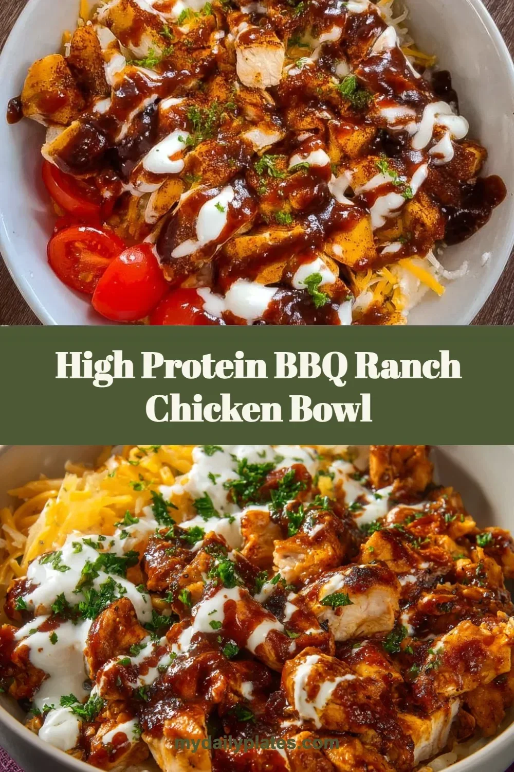 High Protein BBQ Ranch Chicken Bowl