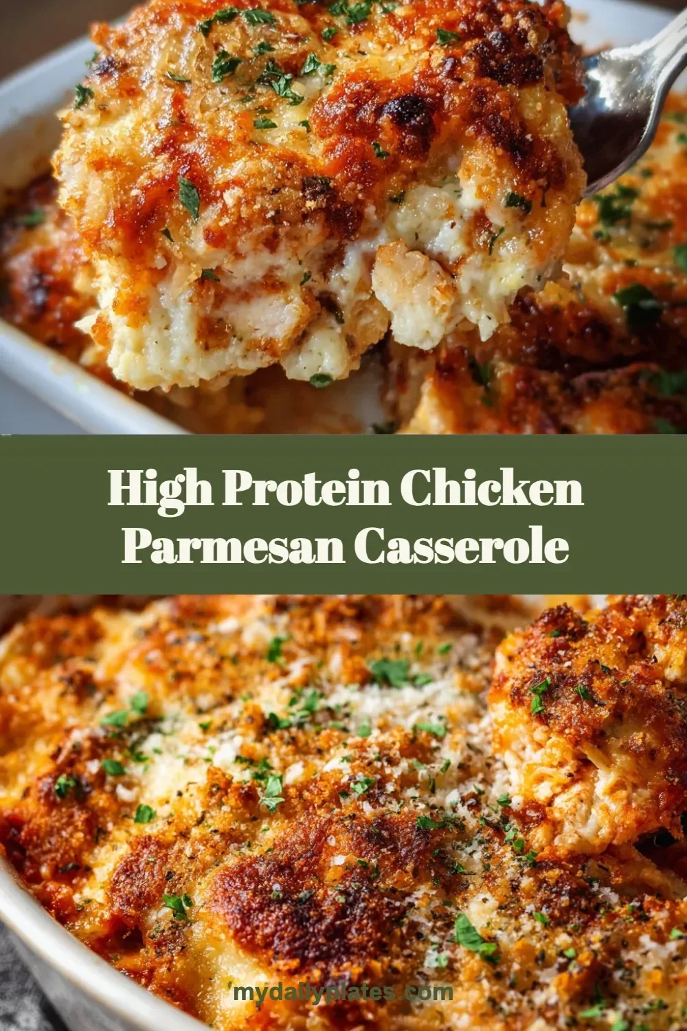 High Protein Chicken Parmesan Casserole