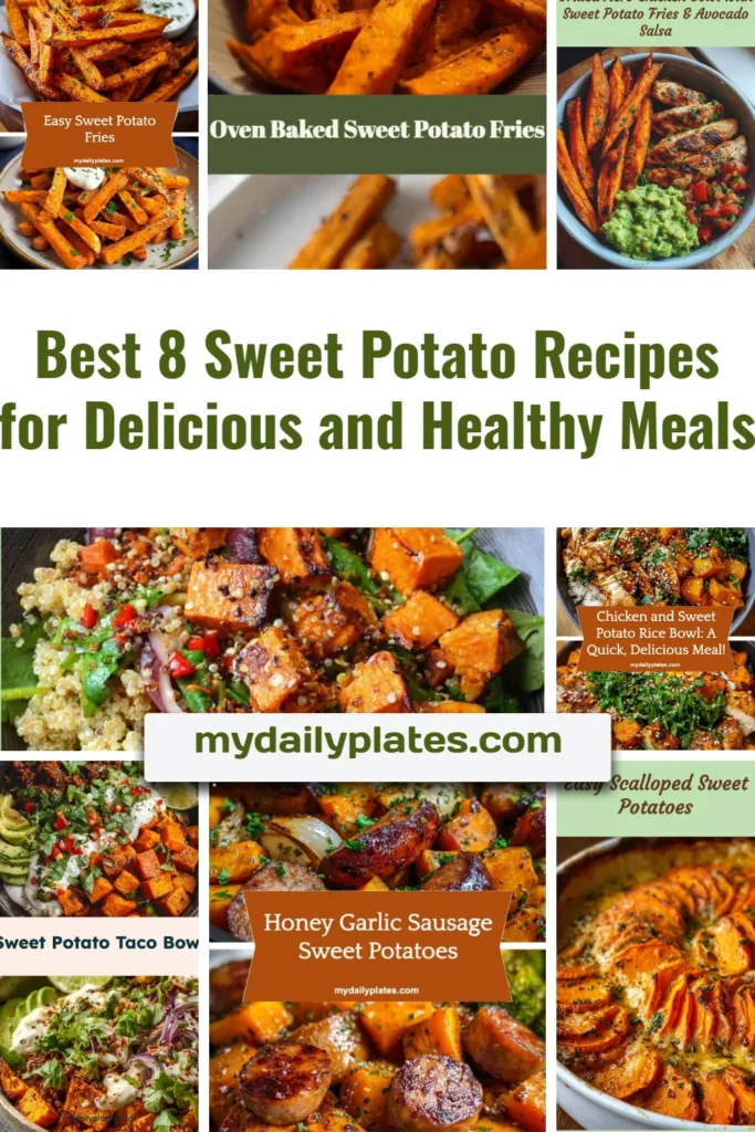 Plate of delicious sweet potato recipes for healthy meals