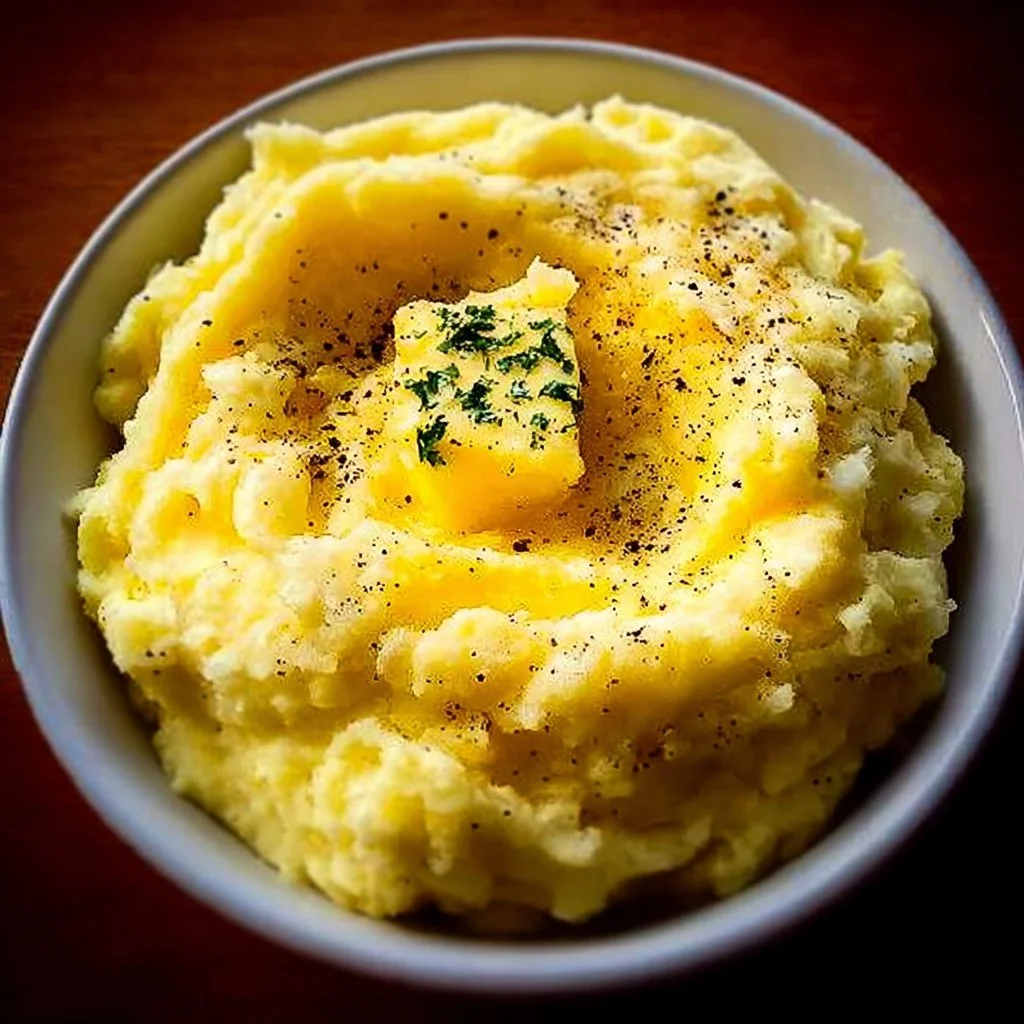 Creamy and fluffy best mashed potatoes served in a bowl