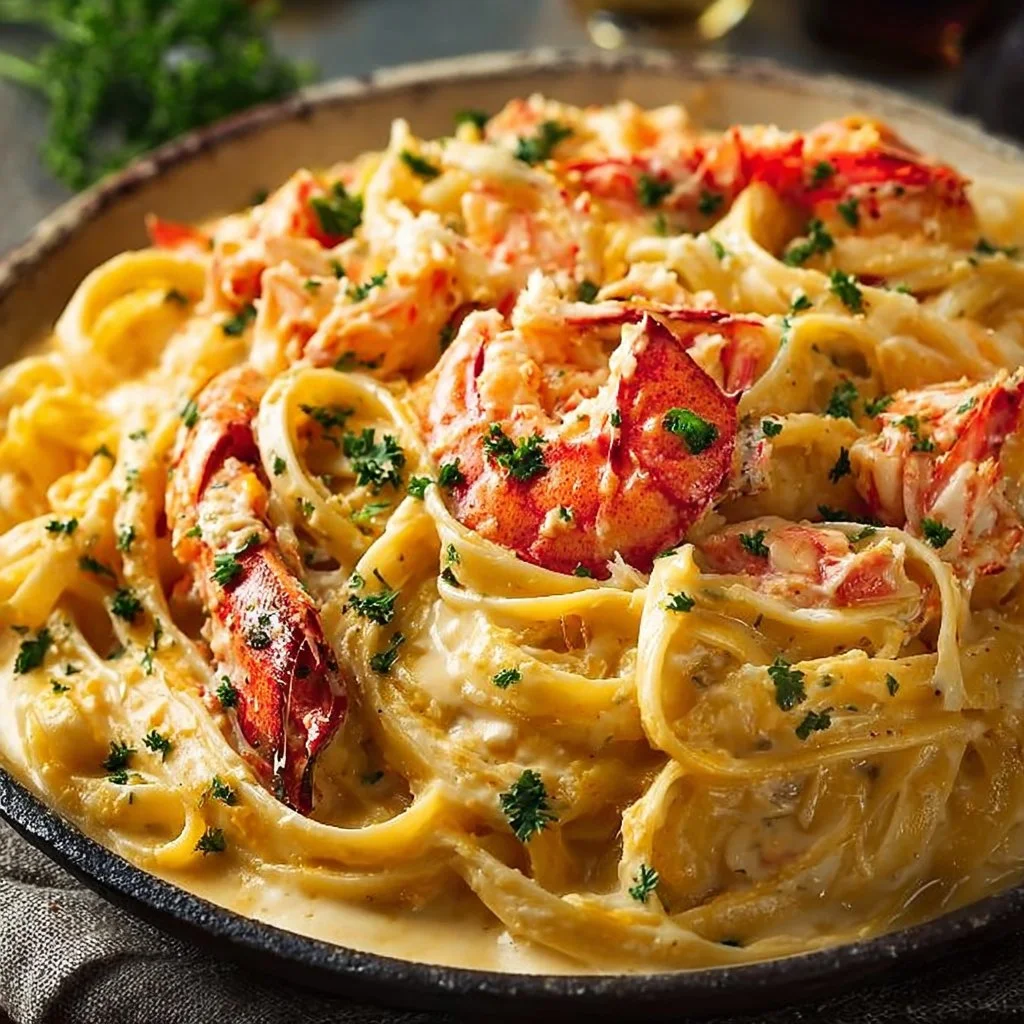 Cajun Seafood Alfredo with Lobster and Crab 2 Cajun Seafood Alfredo with Lobster and Crab